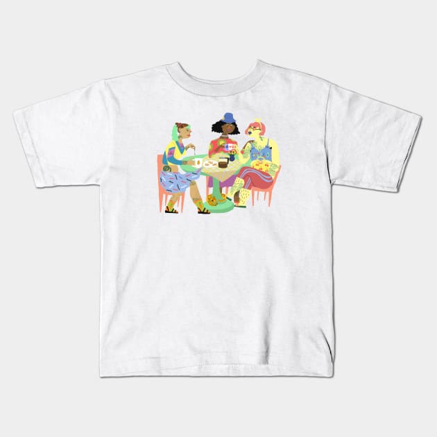 Caching Up With Friends Kids T-Shirt by ezrawsmith